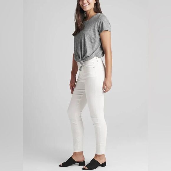 JAG JEANS | White Mid Rise Skinny Stretch Jeans Ankle Women’s 12 Coastal Classic - Picture 1 of 12